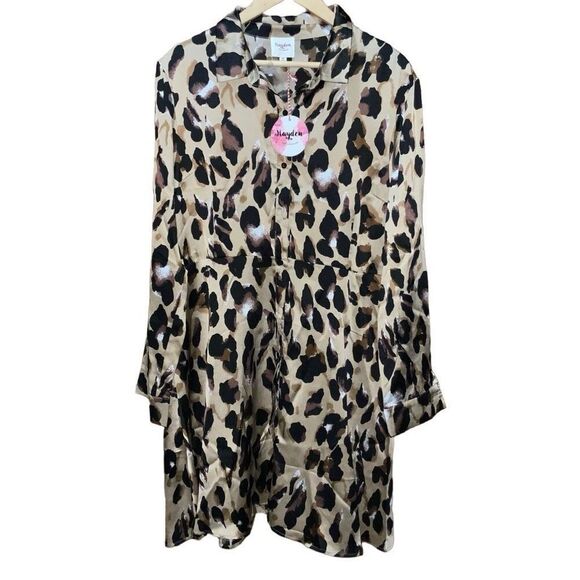NWT Hayden Los Angeles Leopard Animal Print Dress size XL - Picture 7 of 9